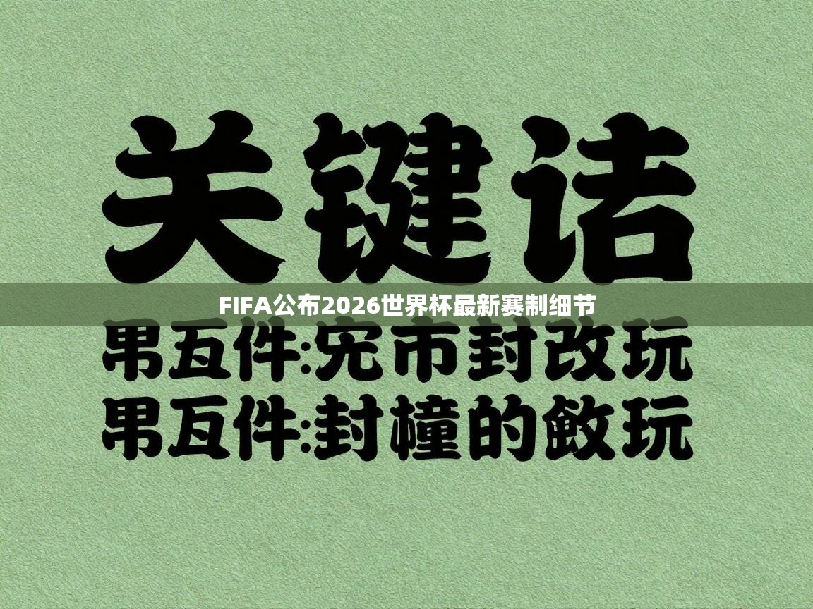 FIFA公布2026世界杯最新赛制细节 第1张